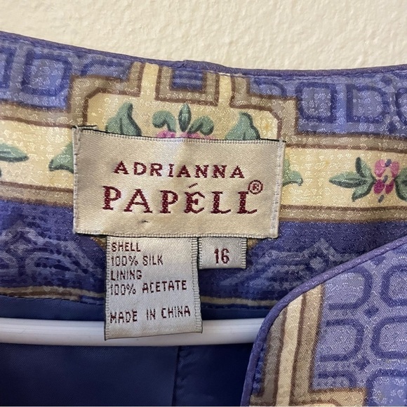 Adrianna Papell Vintage Silk Floral Blazer - Picture 2 of 5